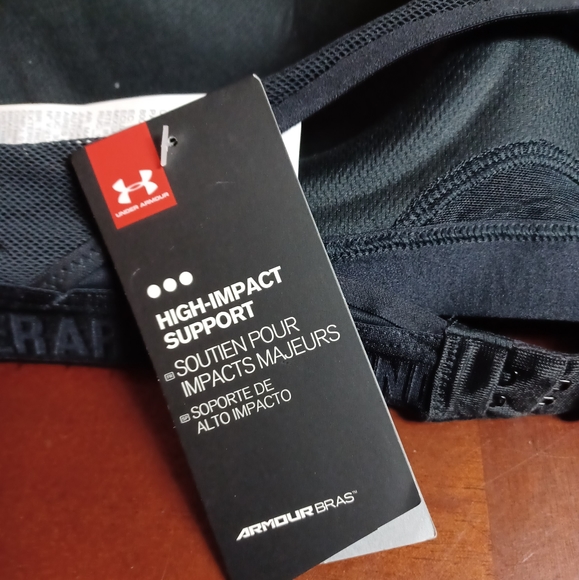 New UA 36B High-Impact Support Under Armour Athletic Black Women's Sports Bra - Picture 11 of 11